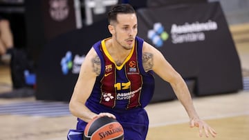 Thomas Heurtel, durante un partido con el Bar&ccedil;a.