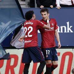 Osasuna 2 - Cádiz 0, en directo: resumen, goles y resultado