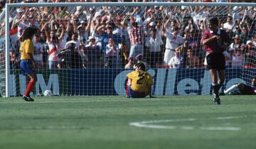 Autogol de Andrés Escobar en el partido contra Estados Unidos en el Mundial del 94.