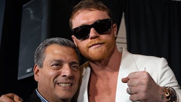 Mauricio Sulaimán, presidente del CMB, y Canelo Álvarez.