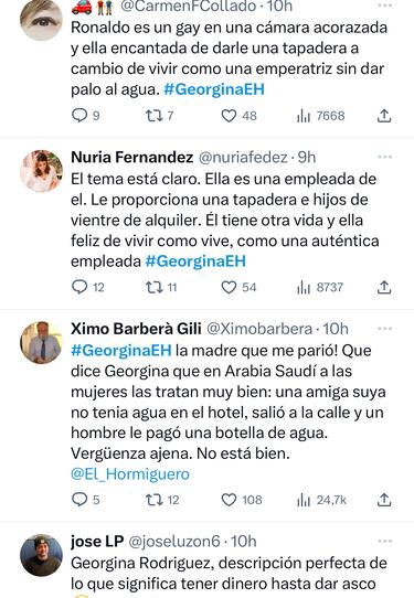 Georgina Rodríguez incendia las redes con su intervención televisiva