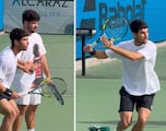 El curioso ejercicio de Alcaraz entrenando que ha desatado la guasa en redes