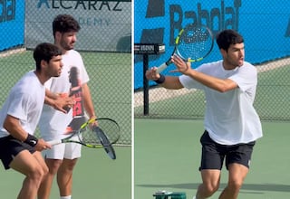 El curioso ejercicio de Alcaraz entrenando que ha desatado la guasa en redes