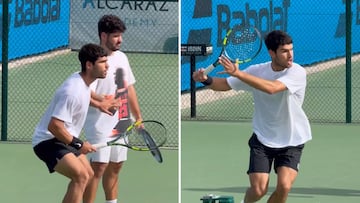 El curioso ejercicio de Alcaraz entrenando que ha desatado la guasa en redes