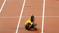 Athletics - World Athletics Championships - Men&#039;s 100 Metres Relay Final - London Stadium, London, Britain &ndash; August 12, 2017. Usain Bolt of Jamaica reacts after the final. REUTERS/John Sibley     TPX IMAGES OF THE DAY