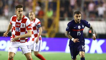 Jonathan Clauss, durante un partido de la selección francesa.