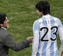 Pastore y el sufrimiento por la muerte de Maradona, DT que lo llevó al Mundial de Sudáfrica
