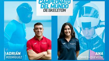 Adrián Rodríguez y Ana Torres-Quevedo los dos represanantes españoles en el Mundial de Skeleton que se celebra del 26 al 29 de enero en Suiza.