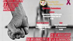 Cartel de los partidos de f&uacute;tbol femenino del Rayo.