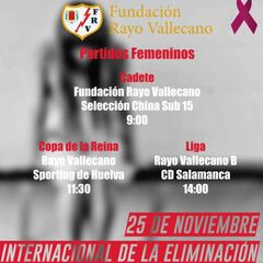 El Rayo Vallecano, contra la violencia machista