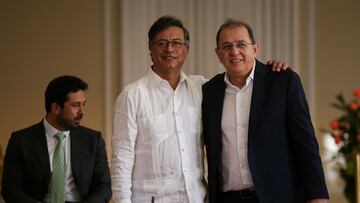 Bogotá. Enero 28 de 2025. En la Casa de Nariño, el presidente Gustavo Petro posesionó a Laura Sarabia como nueva Canciller; Jorge Rojas como nuevo Director del Departamento de Presidencia (DAPRE) y Diego Alejandro Guevara como Ministro de Hacienda. (Colprensa - Cristian Bayona).