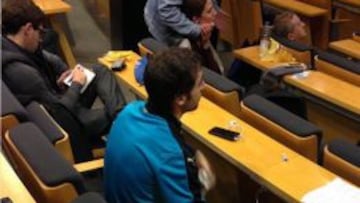 Flamini prefirió ver la segunda parte en la sala de prensa