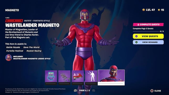 How to get Magneto’s X-Men outfit in Fortnite: Quests and Rewards Guide ...