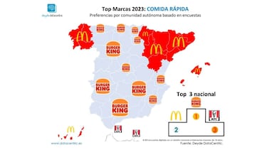 La hamburguesa favorita en Espa?a por comunidad autnoma