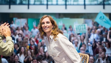 La candidata de M¨¢s Madrid a la Presidencia de la Comunidad, M¨®nica Garc¨ªa, durante el acto de cierre de campa?a de M¨¢s Madrid, a 26 de mayo de 2023, en Madrid (Espa?a). El acto se celebra de cara a las pr¨®ximas elecciones municipales y auton¨®micas del 28 de mayo. Hoy es el ¨²ltimo d¨ªa de campa?a electoral, y ma?ana, 27 de mayo, tiene lugar la Jornada de Reflexi¨®n, d¨ªa en el que la ley proh¨ªbe difundir propaganda electoral o realizar actos de campa?a.
26 MAYO 2023;M?S MADRID;ELECCIONES;28M;CAMPA?A;CAMPA?A ELECTORAL;28 DE MAYO
Diego Radam¨¦s / Europa Press
26/05/2023