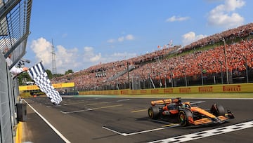 El piloto australiano de McLaren, Oscar Piastri, fue el primero en ver la bandera a cuadros en hungría, consiguiendo así su primer triunfo en la Fórmula 1.