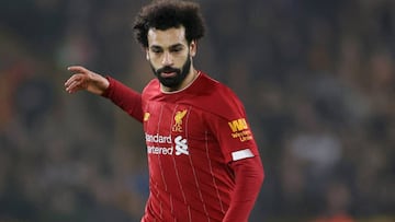 Soccer Football - Premier League - Wolverhampton Wanderers v Liverpool - Molineux Stadium, Wolverhampton, Britain - January 23, 2020 Liverpool's Mohamed Salah in action Action Images via Reuters/Carl Recine EDITORIAL USE ONLY. No use with unautho