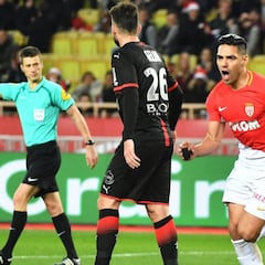 Mónaco 2-1 Rennes: Falcao cierra 2017 con gol ante Rennes