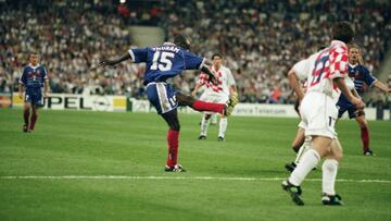 Thuram. El defensa marcó los dos goles que llevaron a su selección a la final del Mundial de 1998.