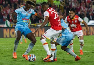 Buen partido del rojo que goleó 4-1 en Bogotá.