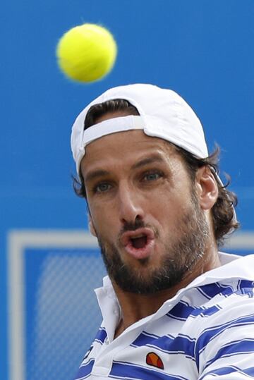 Feliciano López durante la final contra Cilic.