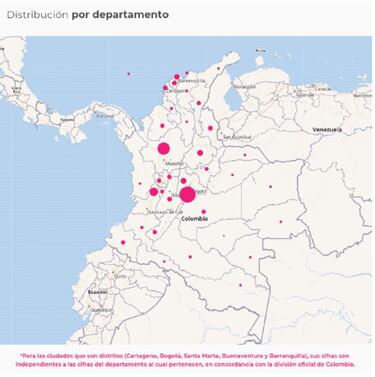 Mapa de casos y muertes por coronavirus por departamentos en Colombia: hoy, 15 de diciembre