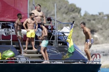 Cristiano Ronaldo disfruta de sus vacaciones en Ibiza