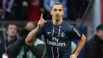 Ibrahimovic celebrando uno de sus goles.