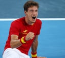 Así celebró Pablo Carreño la medalla de bronce