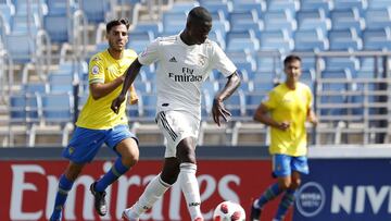 Vinicius, en su debut con el Castilla contra Las Palmas Atlético.