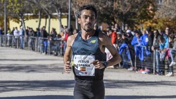Jesús España, en los Europeos de campo a través.