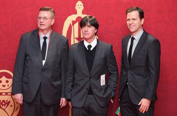 Reinhard Grindel, Joachim Loew y Oliver Bierhoff