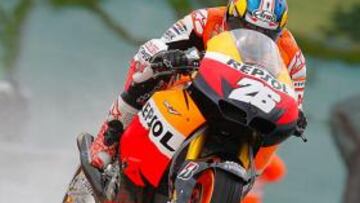 <b>DESAFÍO SUPERADO. </b>Dani Pedrosa ha aprendido a llevar al límite su moto también sobre mojado, su gran asignatura pendiente.