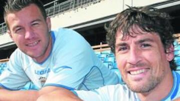 <b>JUNTOS Y MUY BIEN AVENIDOS</b> Mario Bermejo y Antoñito formarán una pareja atacante con mucho peligro. Superaron sin problemas su rencilla de hace una semana, y prometen goles.