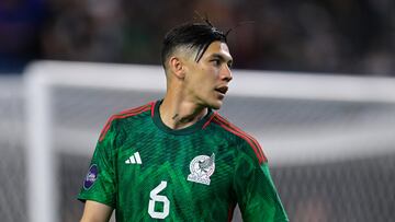 Gerardo Arteaga of Mexico during the game United States (USA) vs Mexico (Mexican National team), corresponding to Semifinals of Final Four of the CONCACAF Nations League 2022-2023, at Allegiant Stadium, on June 15, 2023.
<br><br>
Gerardo Arteaga de Mexico durante el partido Estados Unidos (EUA) vs Mexico (Seleccion Mexicana), correspondiente a Semifinales del Final Four de la Liga de Naciones CONCACAF 2022-2023, en el Allegiant Stadium, el 15 de junio de 2023.