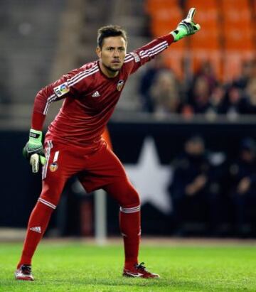 El portero del Valencia, el brasileño Diego Alves.