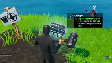 Fortnite Battle Royale: cómo conseguir el Fortbyte #03 usando el emoticono Soldado calavera en el punto más al oeste