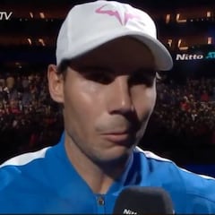A 180 pulsaciones tras uno de los partidos épicos de su vida y suelta esto ante 15.000 personas: Don Rafael Nadal
