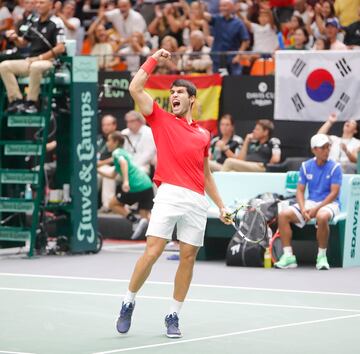 El tenista murciano ganó 6-4 y 7-6 al tenista coreano, Soonwoo Kwon, en el cuarto partido de la eliminatoria de la Copa Davis en Valencia. 