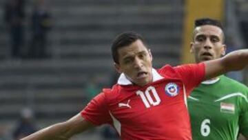 El barcelonista Alexis Sánchez durante un partido ante el Chile.
