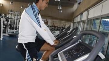 <b>SE MACHACA. </b>Cristiano trabaja contrarreloj en Valdebebas para volver el 15 de septiembre.
