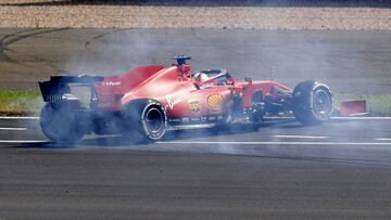 Trompo de Vettel en Silverstone.