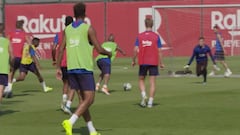 Eludió a Piqué con un taco y definió: el golazo de Vidal