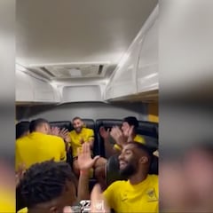 Watch Benzema get serenaded by Al Ittihad teammates