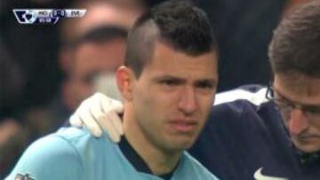 Agüero se rompió: podría tener los ligamentos afectados