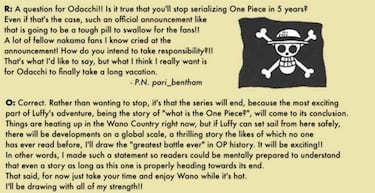 One Piece to end in 3 years and Oda anticipates "the greatest battle ever"