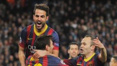 El Barça dejó casi sentenciada la eliminatoria en Manchester.