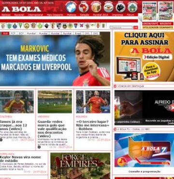 Portadas de la prensa extranjera