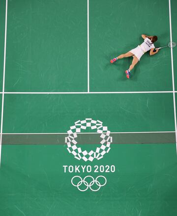 Nozomi Okuhara en el partido contra Michelle Li 