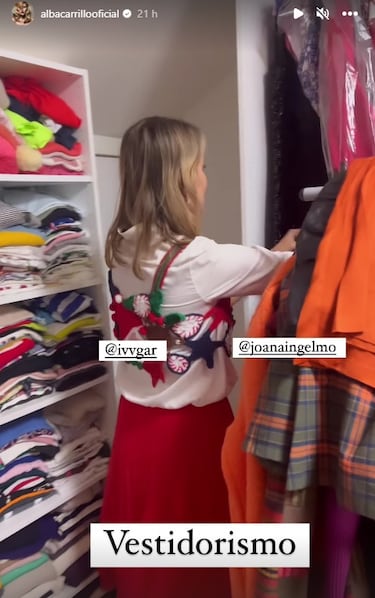 Alba Carrillo presume de vestidor de lujo en Instagram